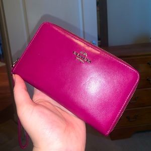 Pink Coach Wallet/Wristlet